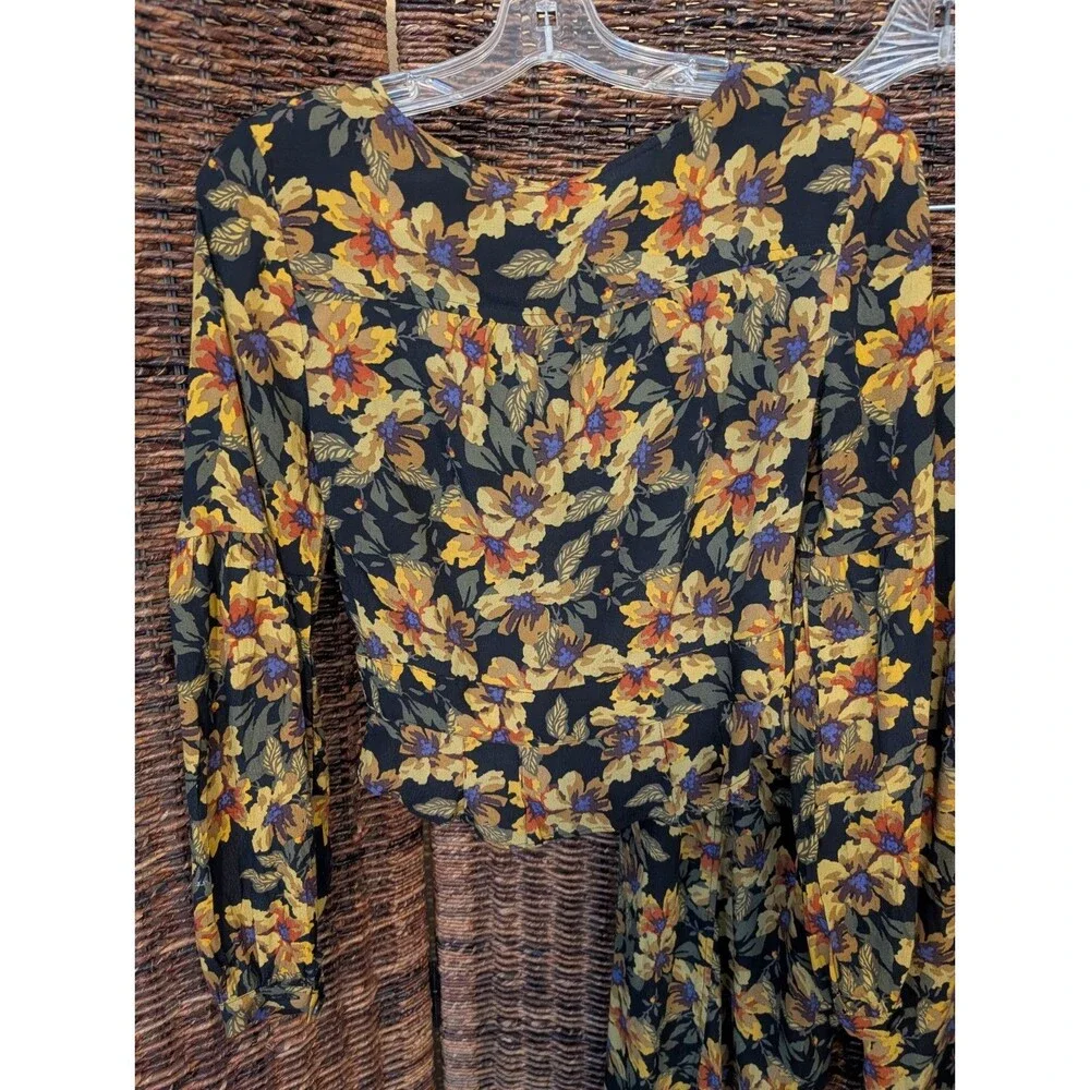 Free People Love Letter Two Piece Floral Pant Suit Set 2 Flirty Fairy Grunge